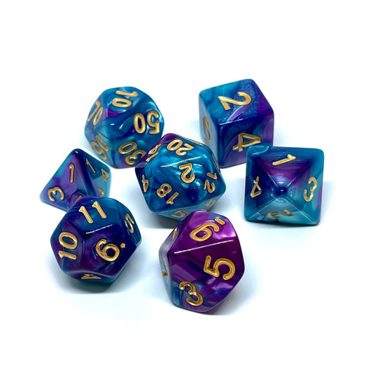Mind Flayer Plastic dnd Dice Set of 7