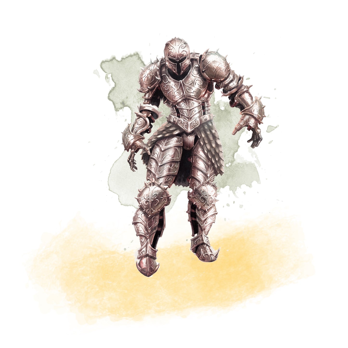 Metal DnD Dice Set - Animated Armor