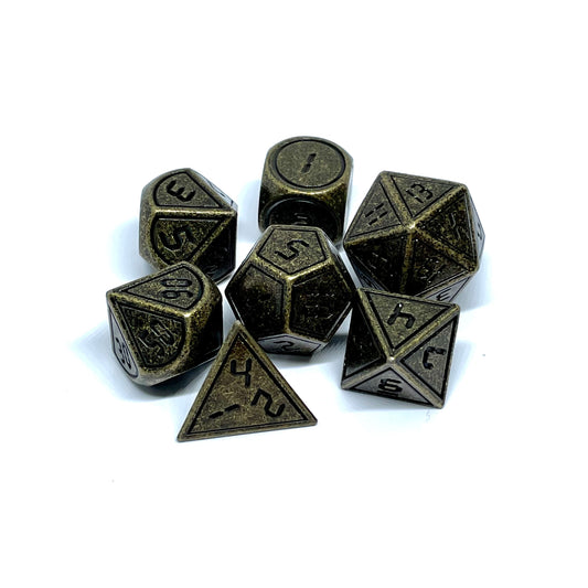 Artificer metal dnd dice set of 7