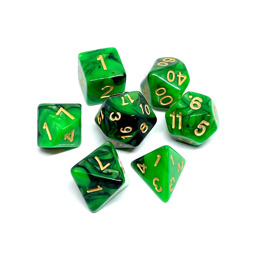 dnd dice set green druid