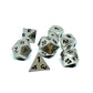 Immovable Rod metal dnd dice set of 7 sharp edge silver