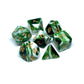 Green hag dnd dice set green and white