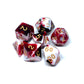 Lich dnd dice set red and white