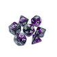 Warlock plastic dnd dice set of 7 dark purple